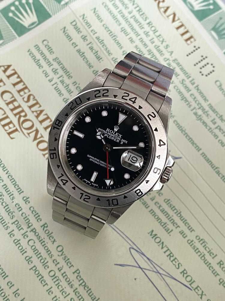 Image for Rolex Explorer II 16570 Black 2000 with original papers