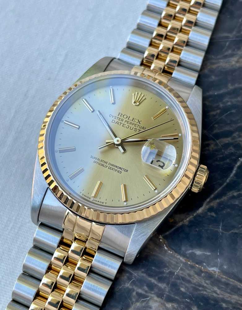 Image for Rolex Datejust 16233 Gold 1989 with original box and papers