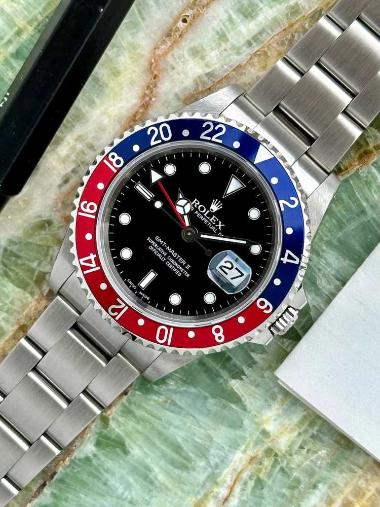 Image for Rolex GMT-Master II "Pepsi" 16710 Black 2001 with original box and papers 2