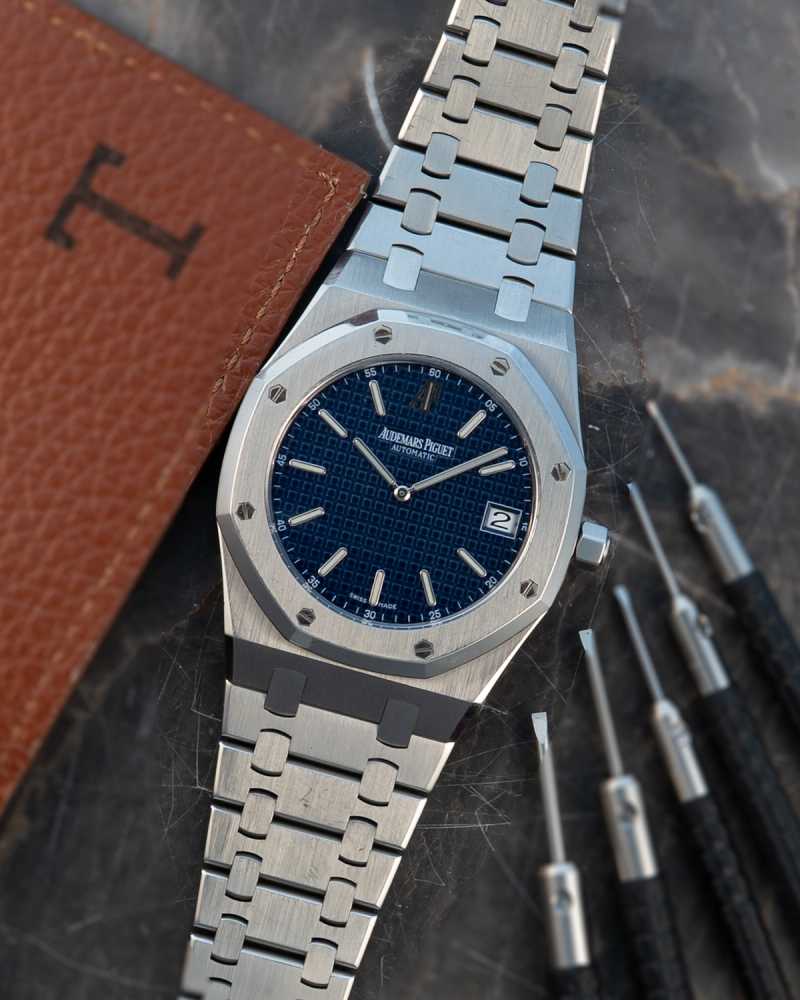 Featured image for Audemars Piguet Royal Oak 15202 Blue 2001 with original box and papers