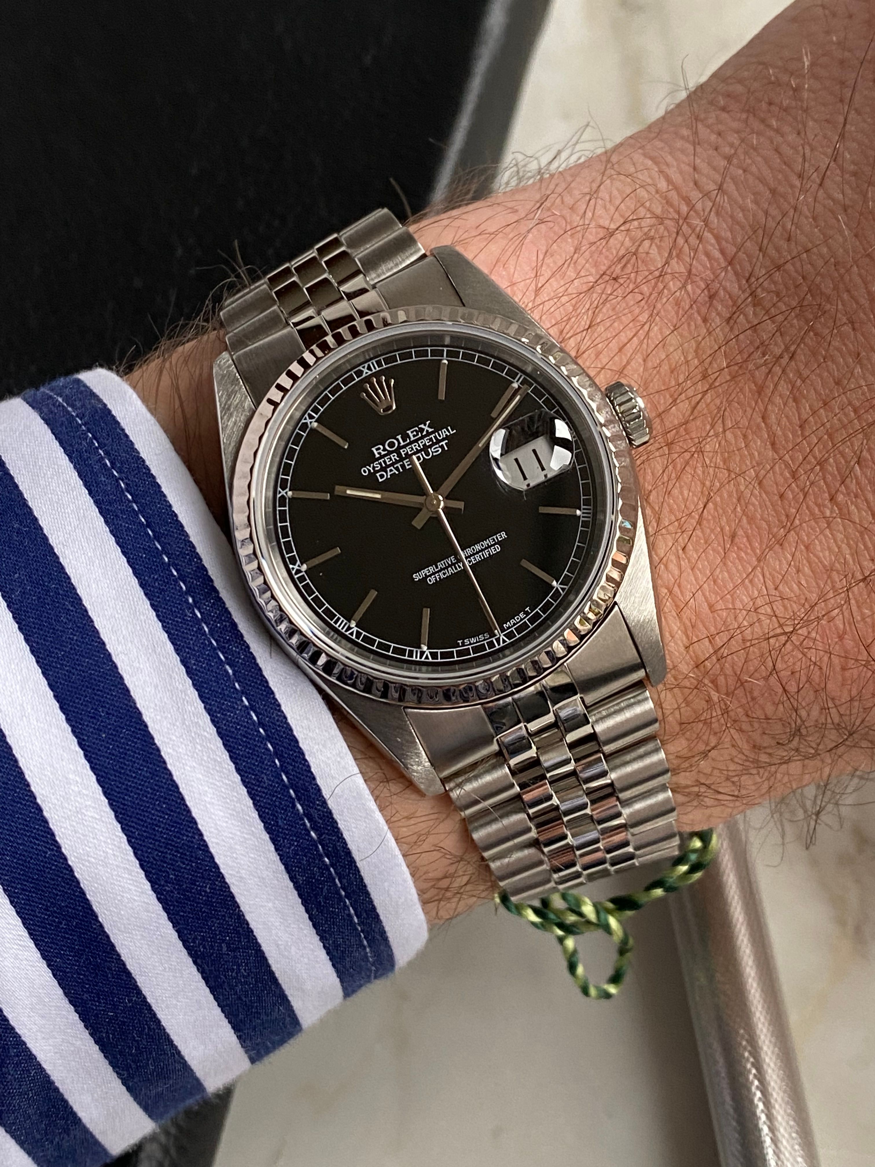 ニックネーム36 Rolex Datejust 16234 Black 1989 with original box