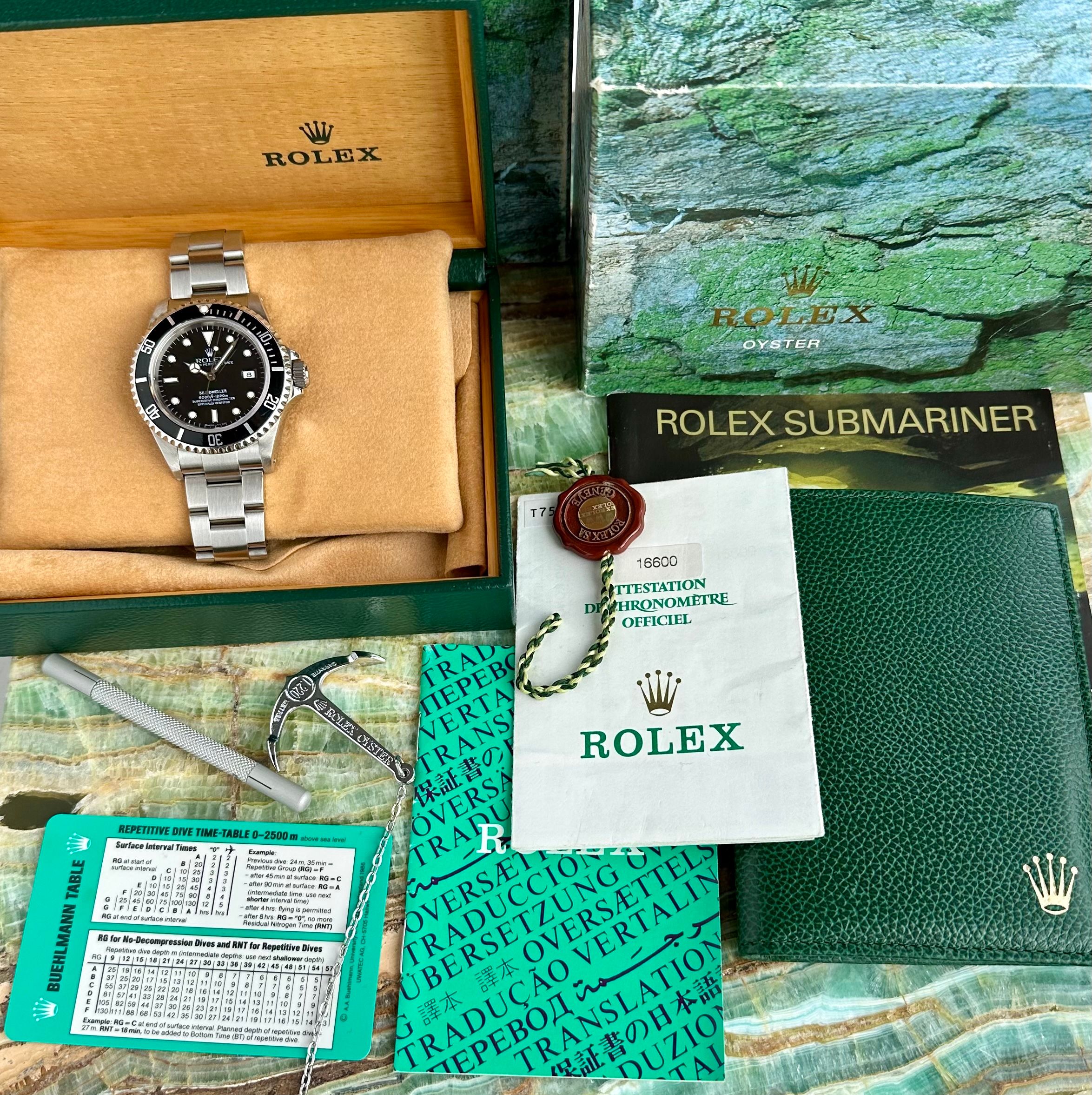 Rolex Sea-Dweller 16600 Black 1996 with original box and papers