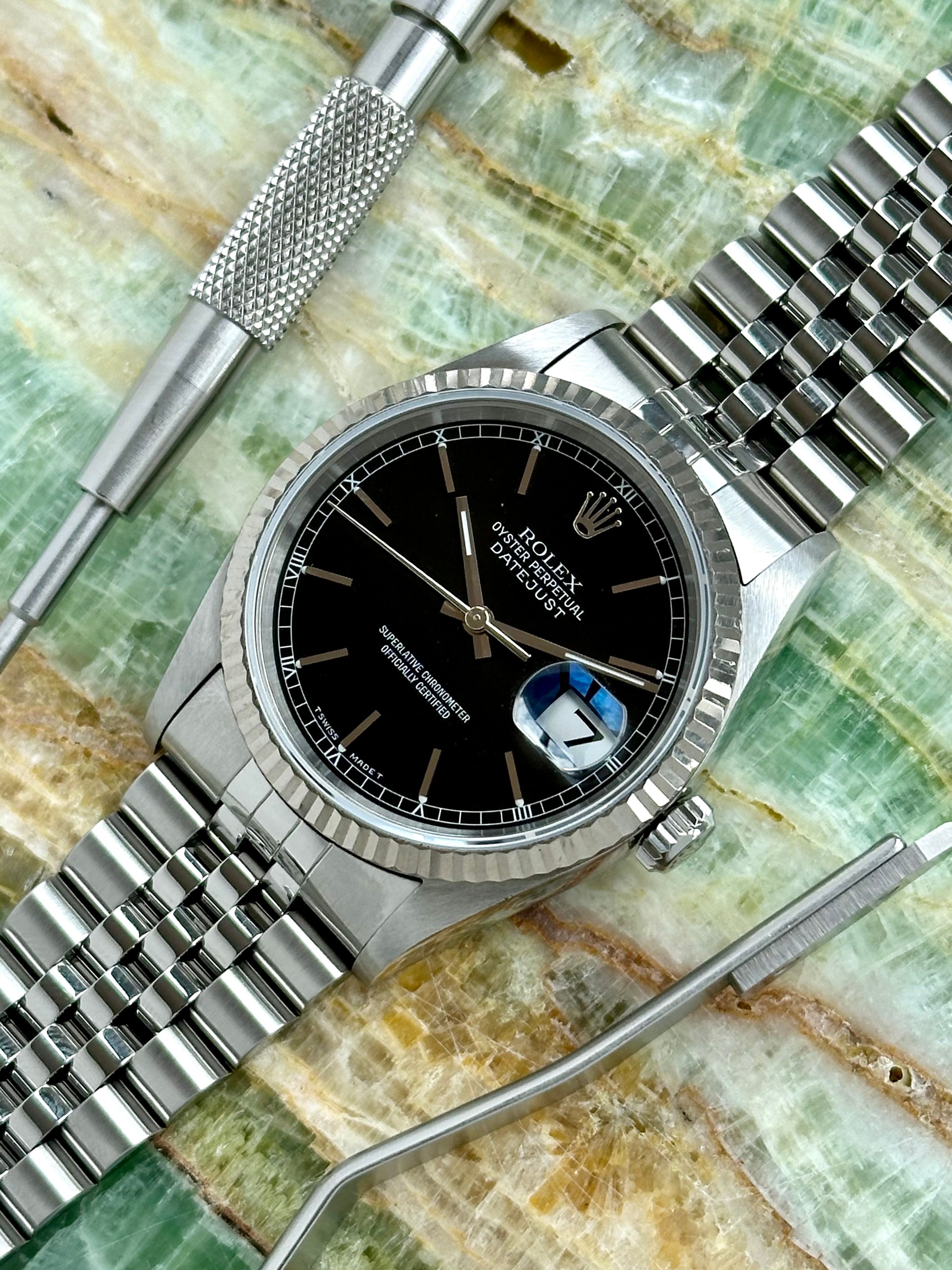 Rolex Datejust 16234 Black 1997 with original box and papers 2