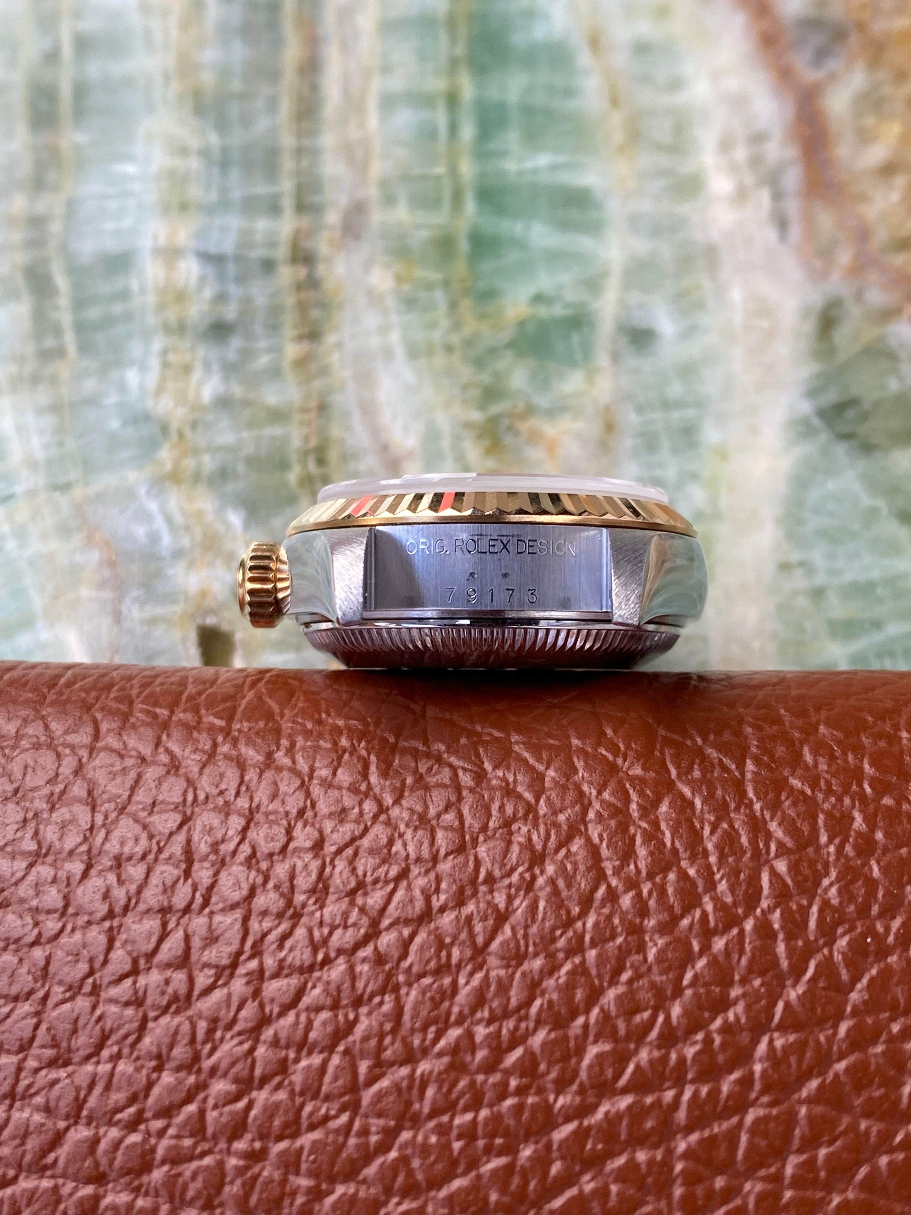 Rolex Lady Datejust 79173 Silver 2000 with original box and papers