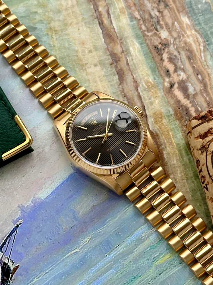 Image for Rolex Day-Date "Tapestry" 18238 Black 1988 