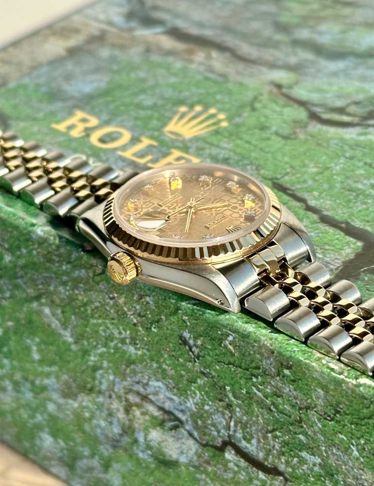 Image for Rolex Midsize Datejust "Diamond" 68273 Gold 1984 with original box and papers