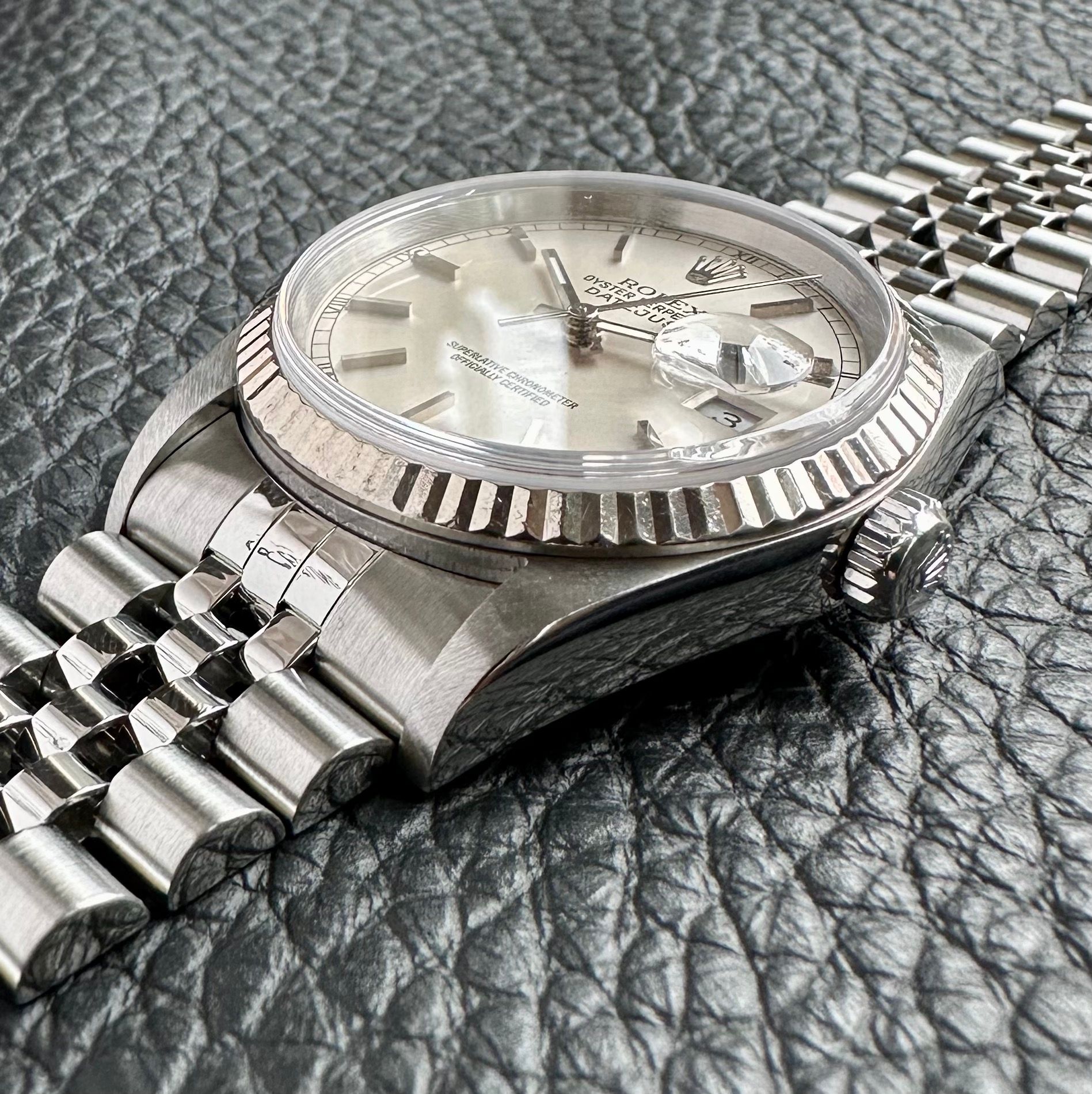 Rolex Datejust 16234 Silver 2000 with original box and papers