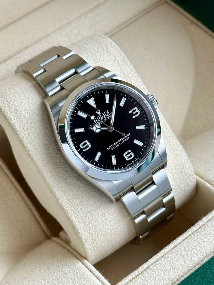 Image for Rolex Explorer 1 124270 Black 2021 with original box and papers 2