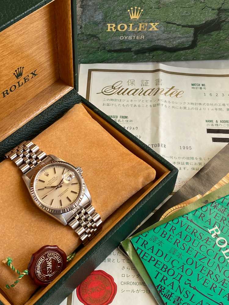 Image for Rolex Datejust 16234 Silver 1991 with original box and papers3