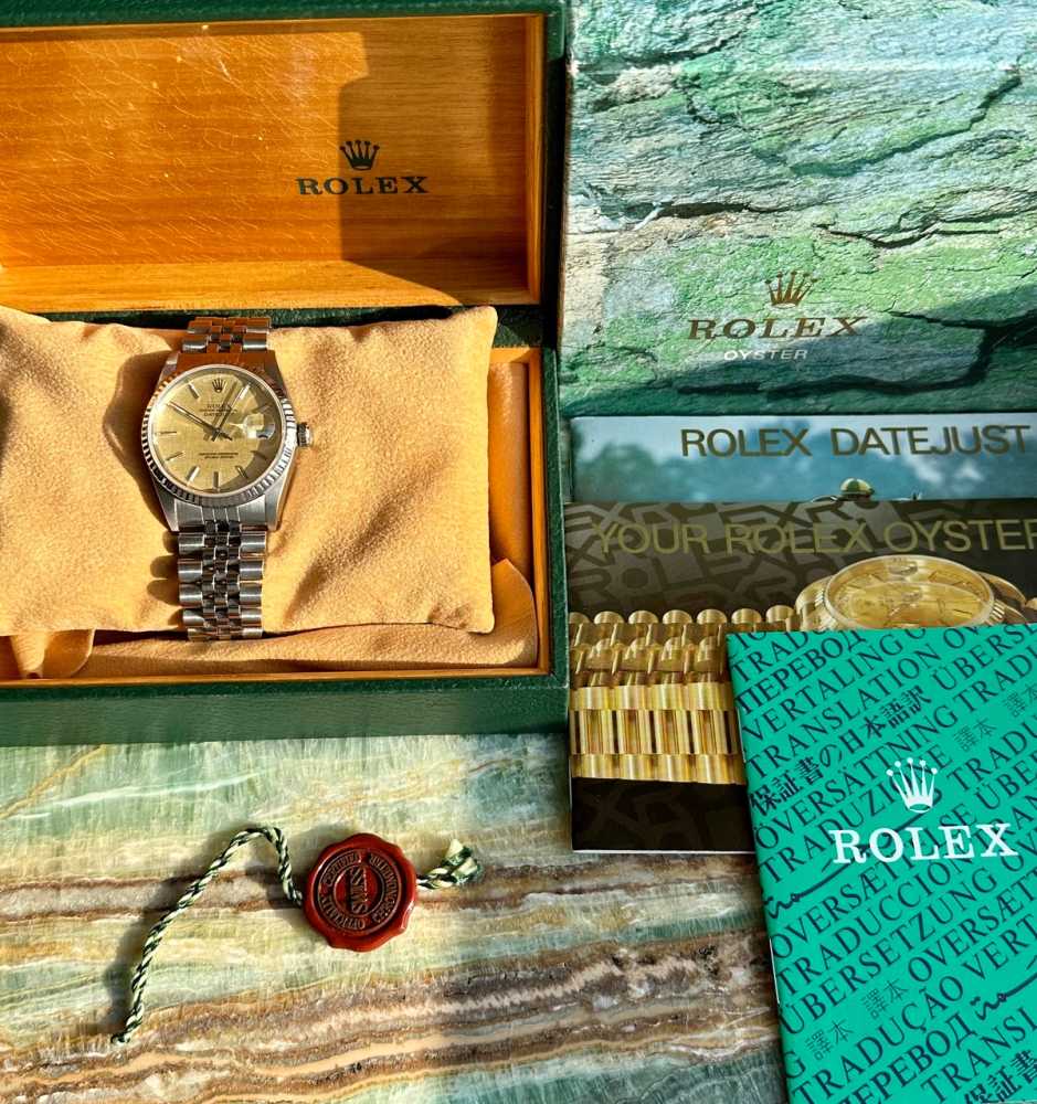 Image for Rolex Datejust "Linen" 16234 Silver Linen 1989 with original box