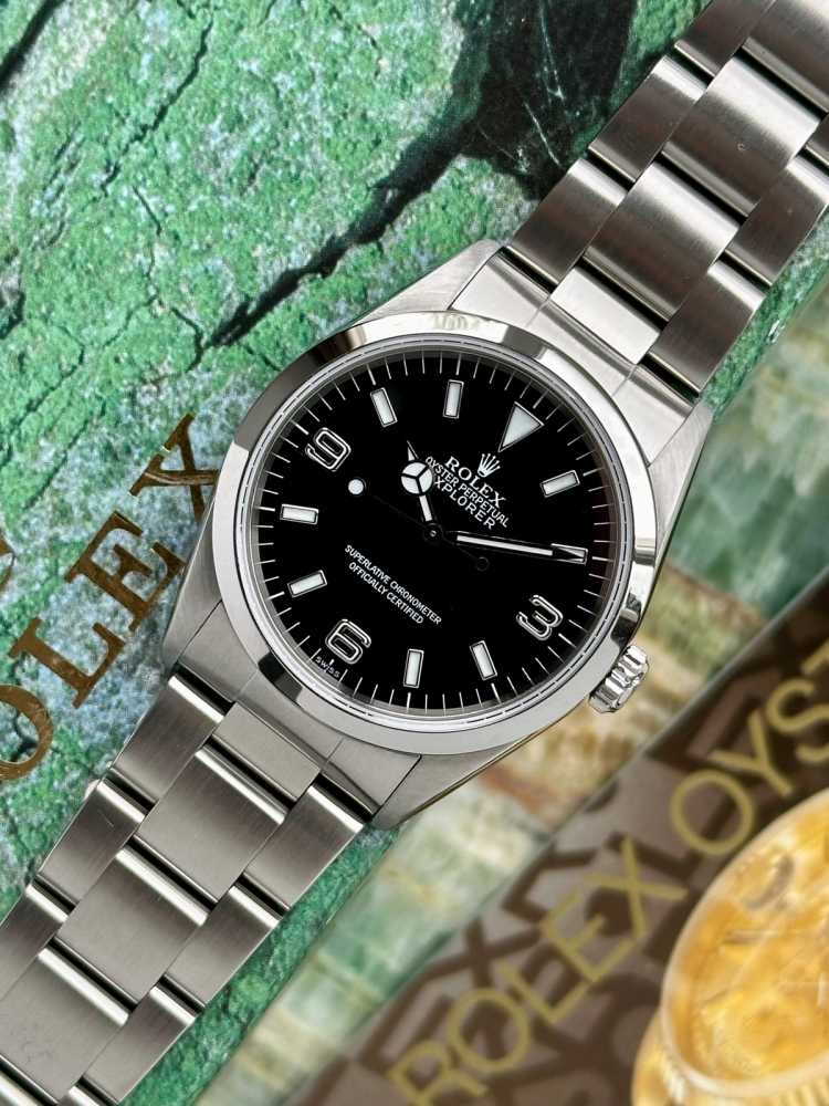 Image for Rolex Explorer 1 "Swiss" 14270 Black 1999 with original box and papers
