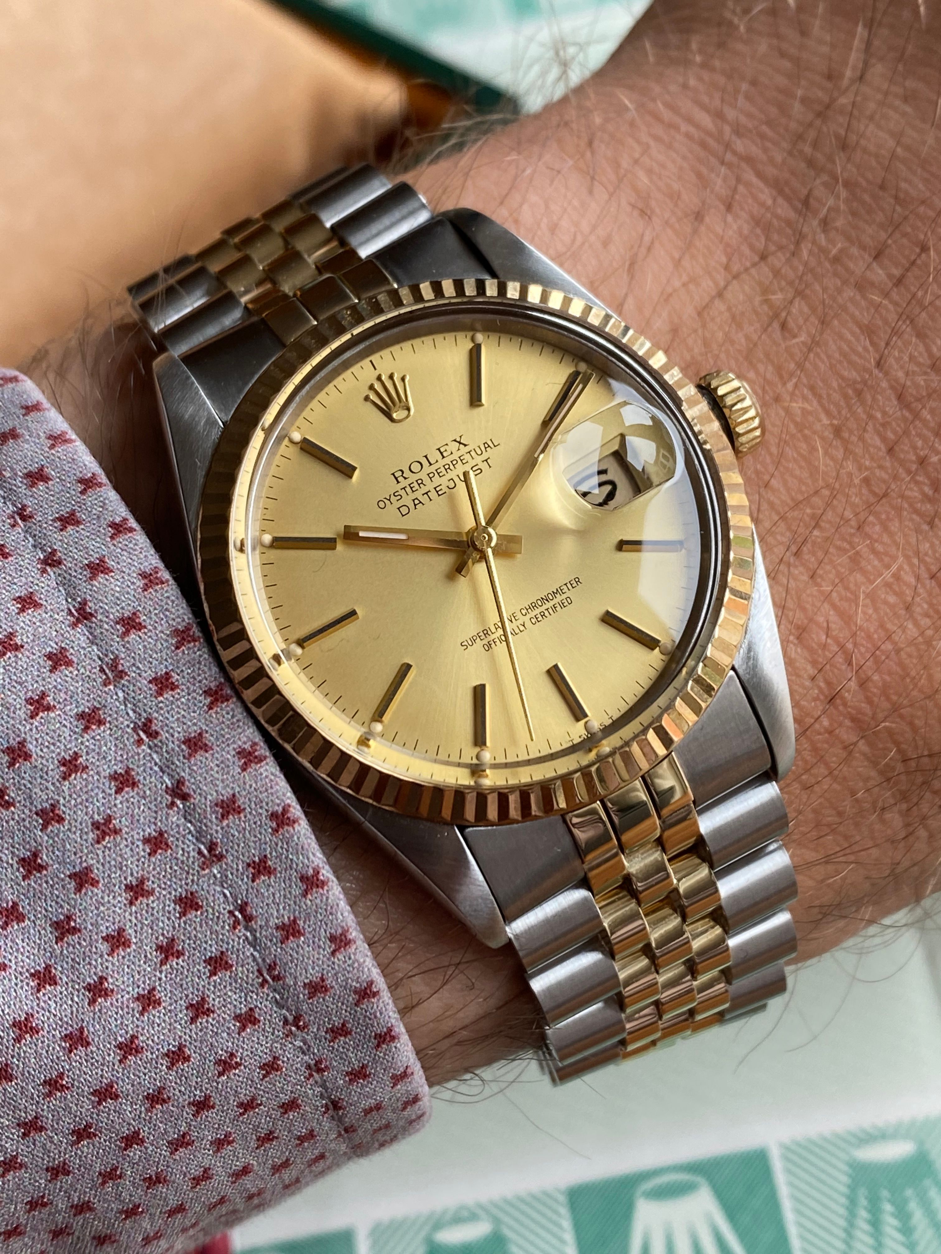 Rolex Datejust 16013 Gold 1983 with 