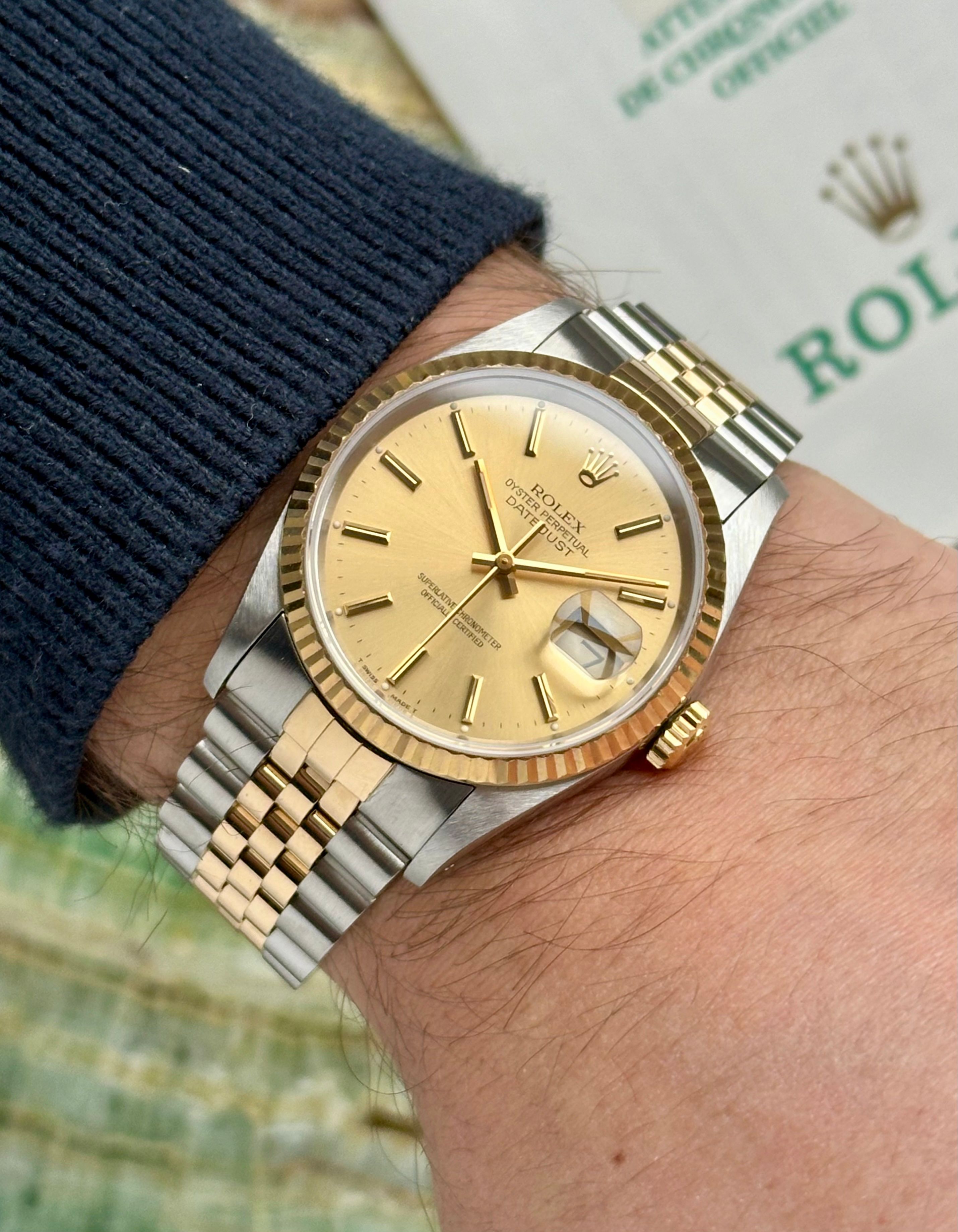 Rolex Datejust 16233 Gold 1991 with original box and papers 2