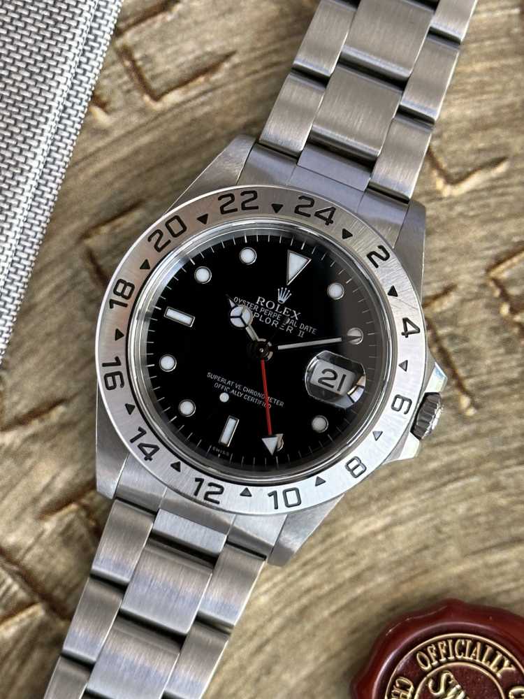 Featured image for Rolex Explorer II "Swiss Only" 16570 Black 1999 with original box and papersA566