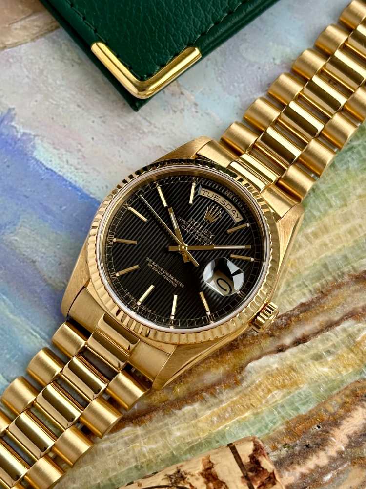 Image for Rolex Day-Date "Tapestry" 18238 Black 1988 