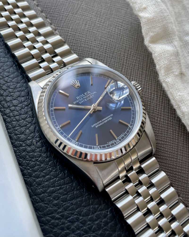 Image for Rolex Datejust 16234 Blue 1990 with original box