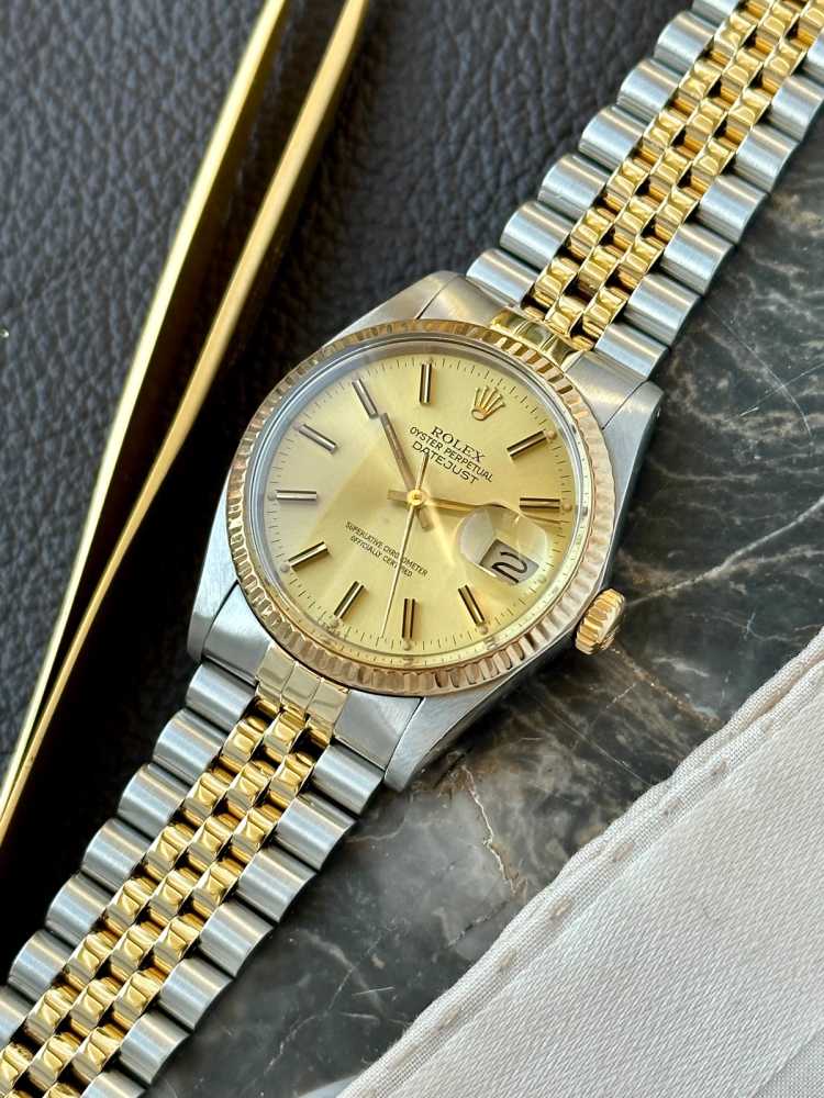 Image for Rolex Datejust 16013 Gold 1982 with original box and papers