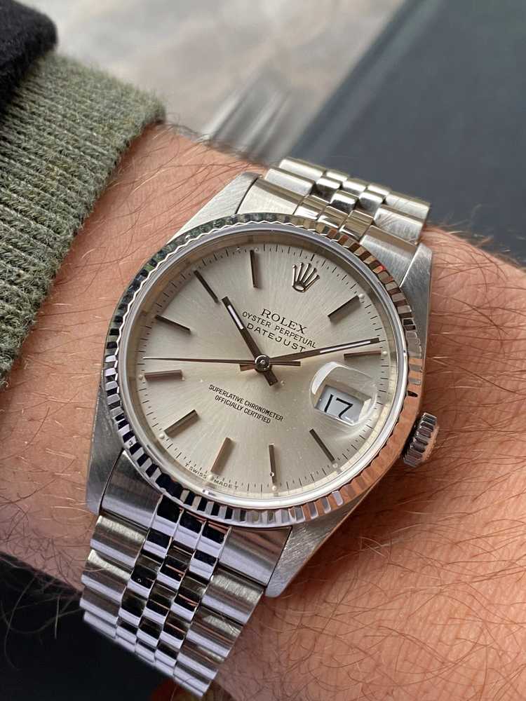 Image for Rolex Datejust 16234 Silver 1991 with original box and papers2