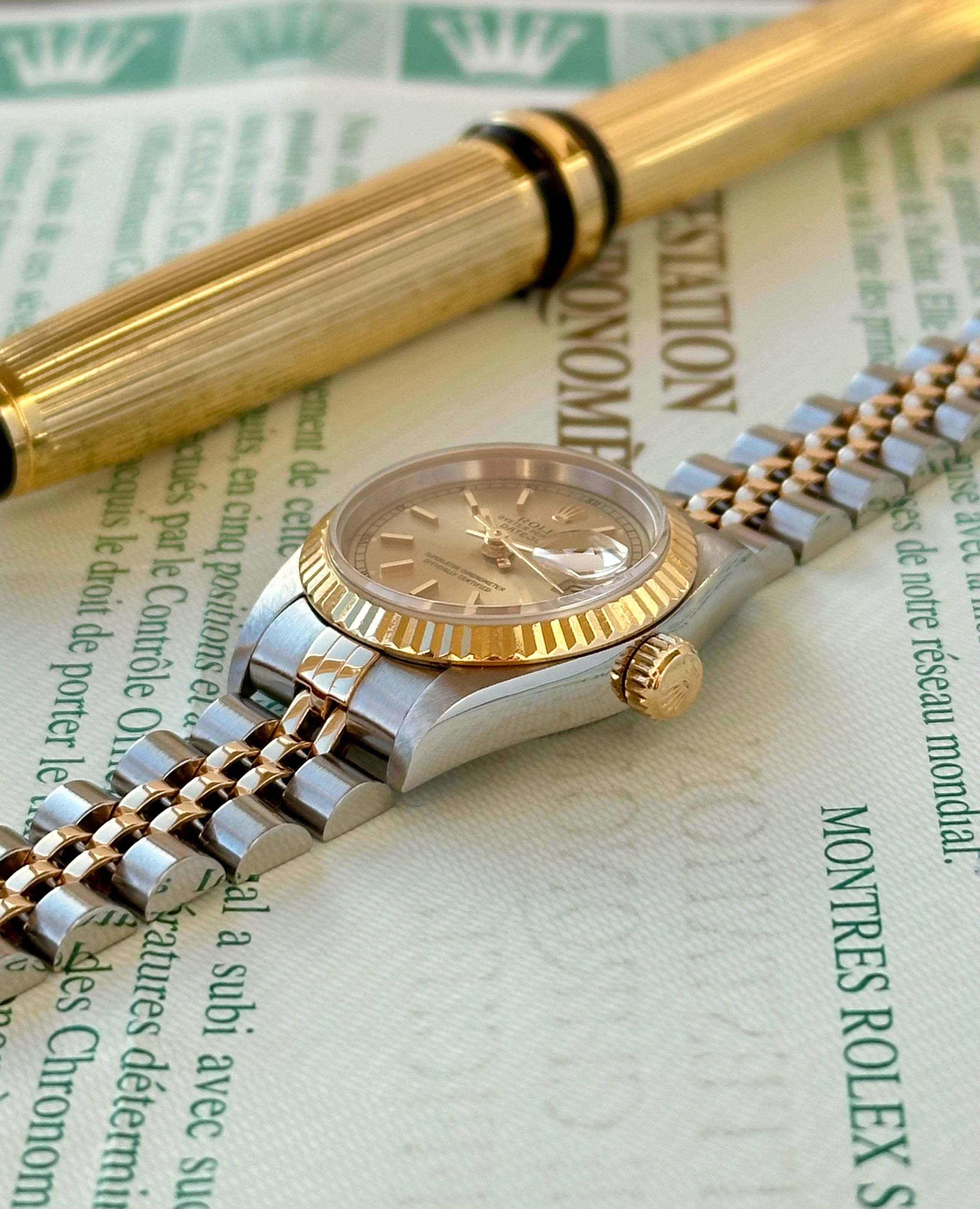 Rolex Lady-Datejust 69173 Gold 1996 with original box and papers 2