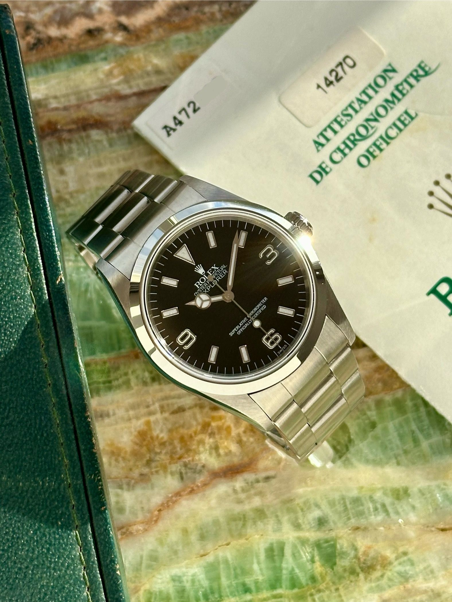 Rolex Explorer 1 14270 Black 1999 with original box and papers 4