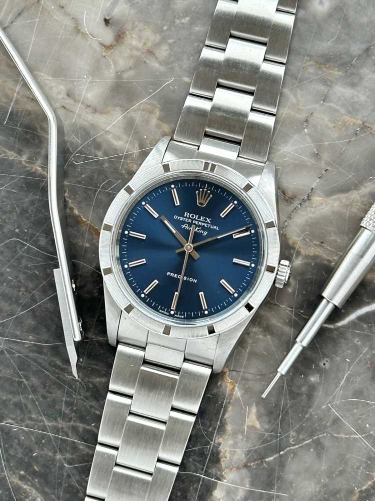 Featured image for Rolex Air-King 14010 Blue 2000 with original box and papers