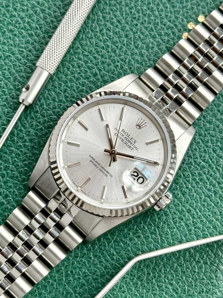 Image for Rolex Datejust 16234 Silver 1989 with original box and papers