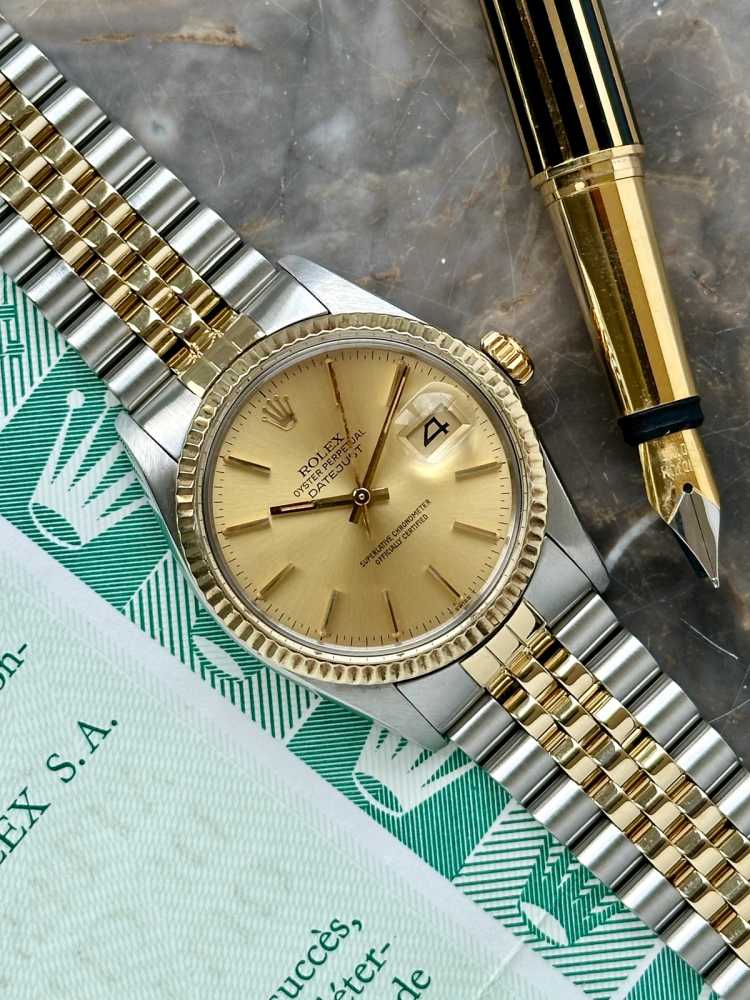 Image for Rolex Datejust 16013 Gold 1980 with original box and papers