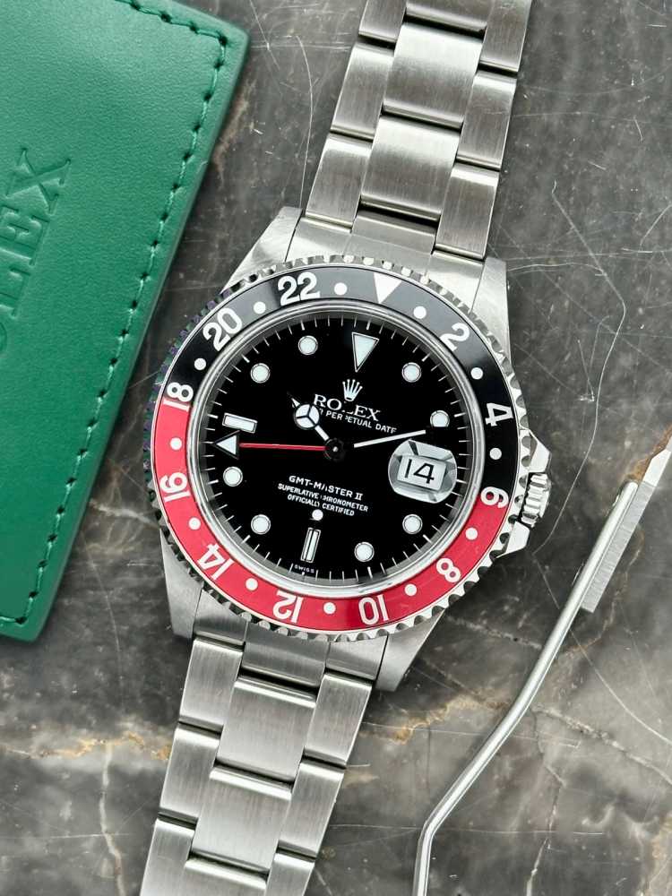 Featured image for Rolex GMT-Master II "Coke" "Swiss" 16710 Black 1997 