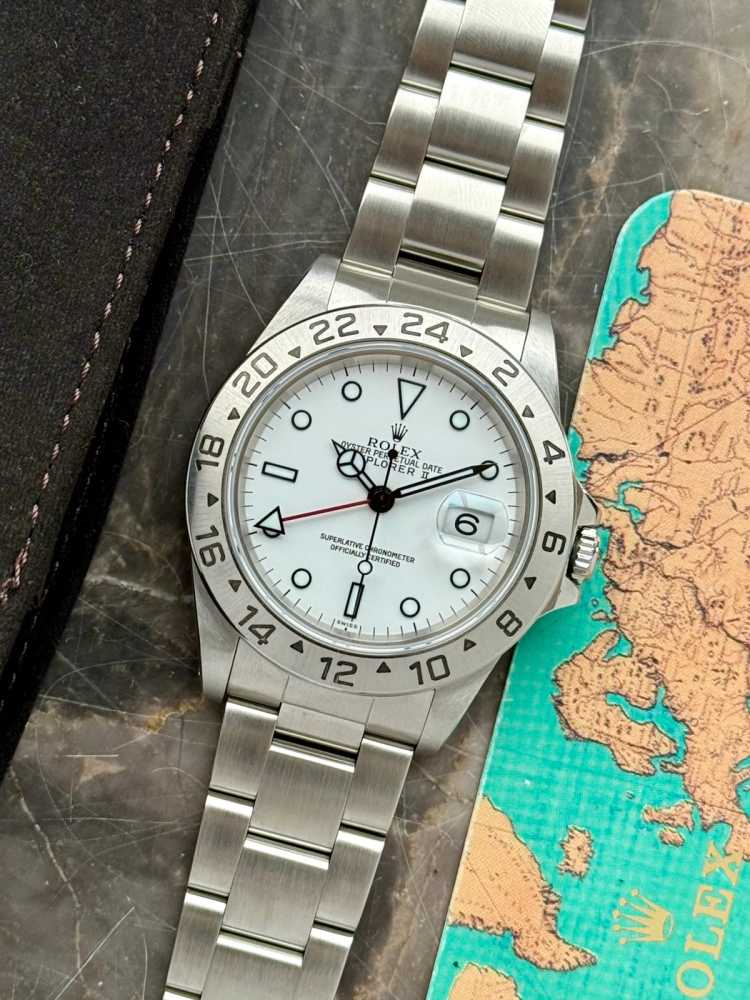 Featured image for Rolex Explorer 2 16570 White 1999 