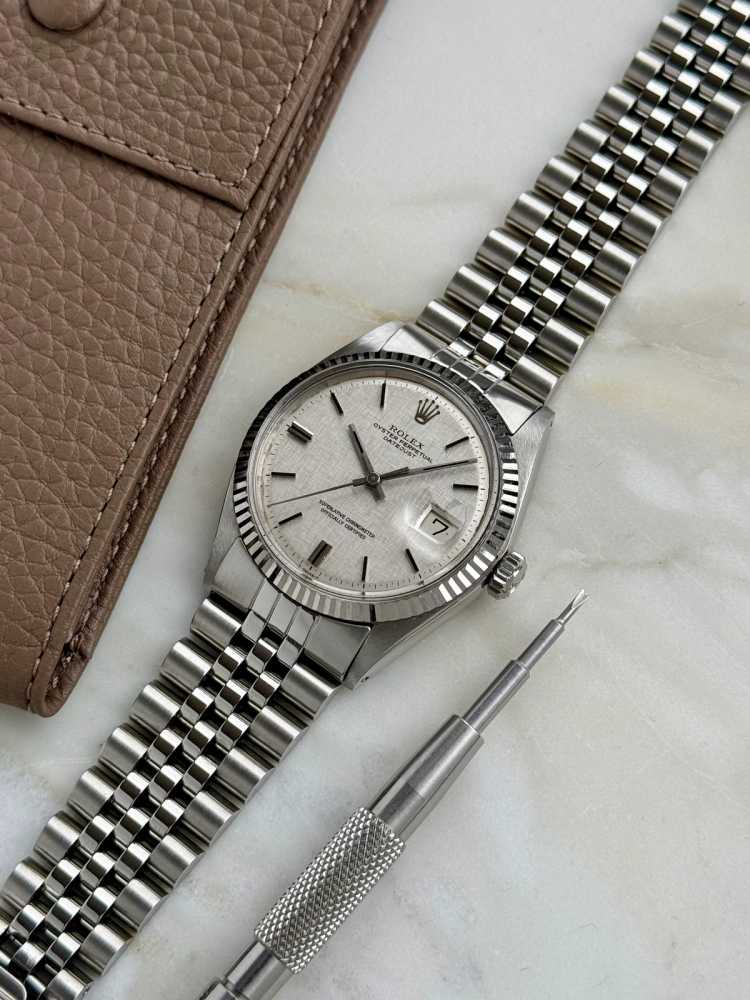 Image for Rolex Datejust "Linen" 1601 Silver Linen 1070 