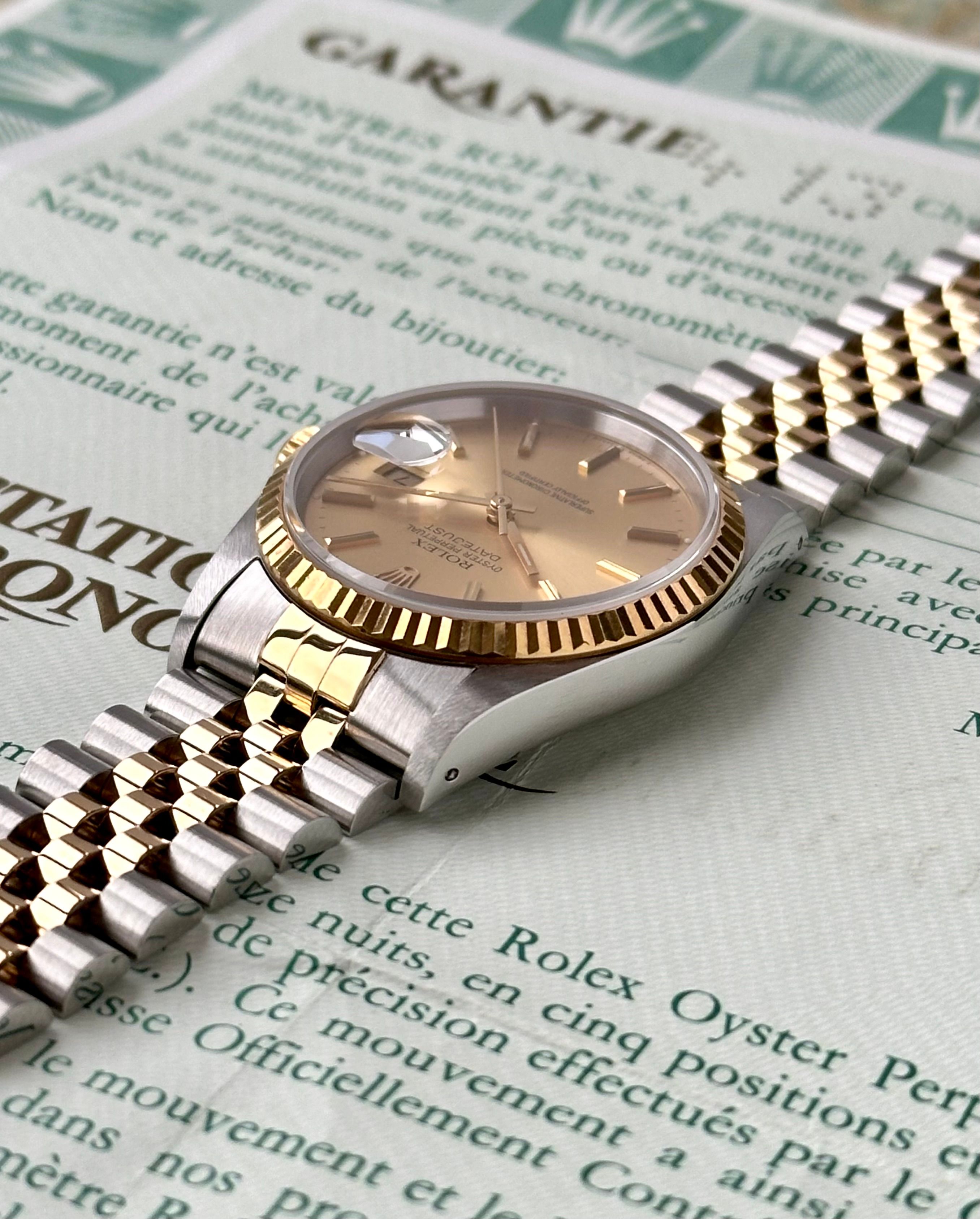 Rolex Datejust 16233 Gold 1991 with original box and papers 2