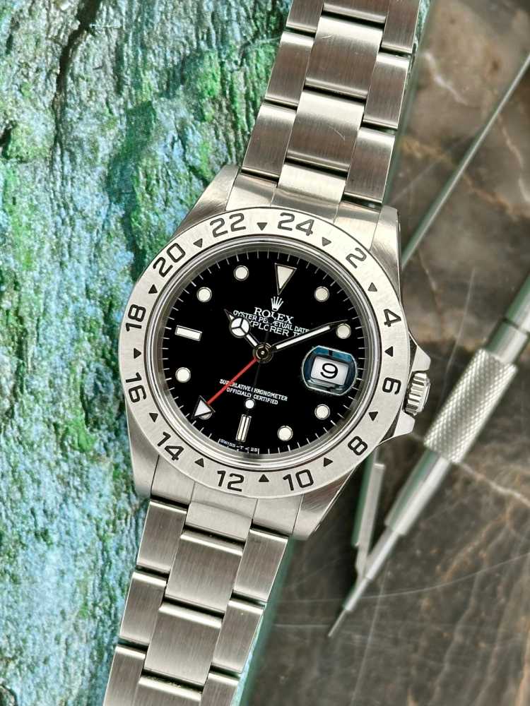 Featured image for Rolex Explorer II 16570 Black 1996 with original box