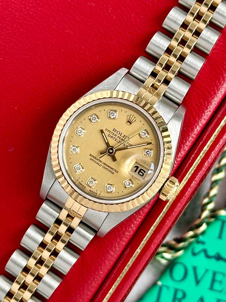 Image for Rolex Lady-Datejust "Diamond" 69173G Gold 1995 with original box and papers