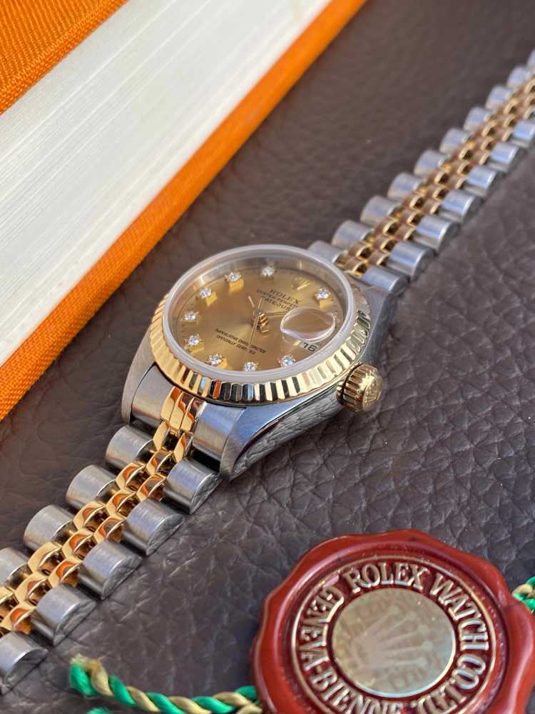 Image for Rolex Lady Datejust "Diamond" 69173G Gold 1995 with original box and papers