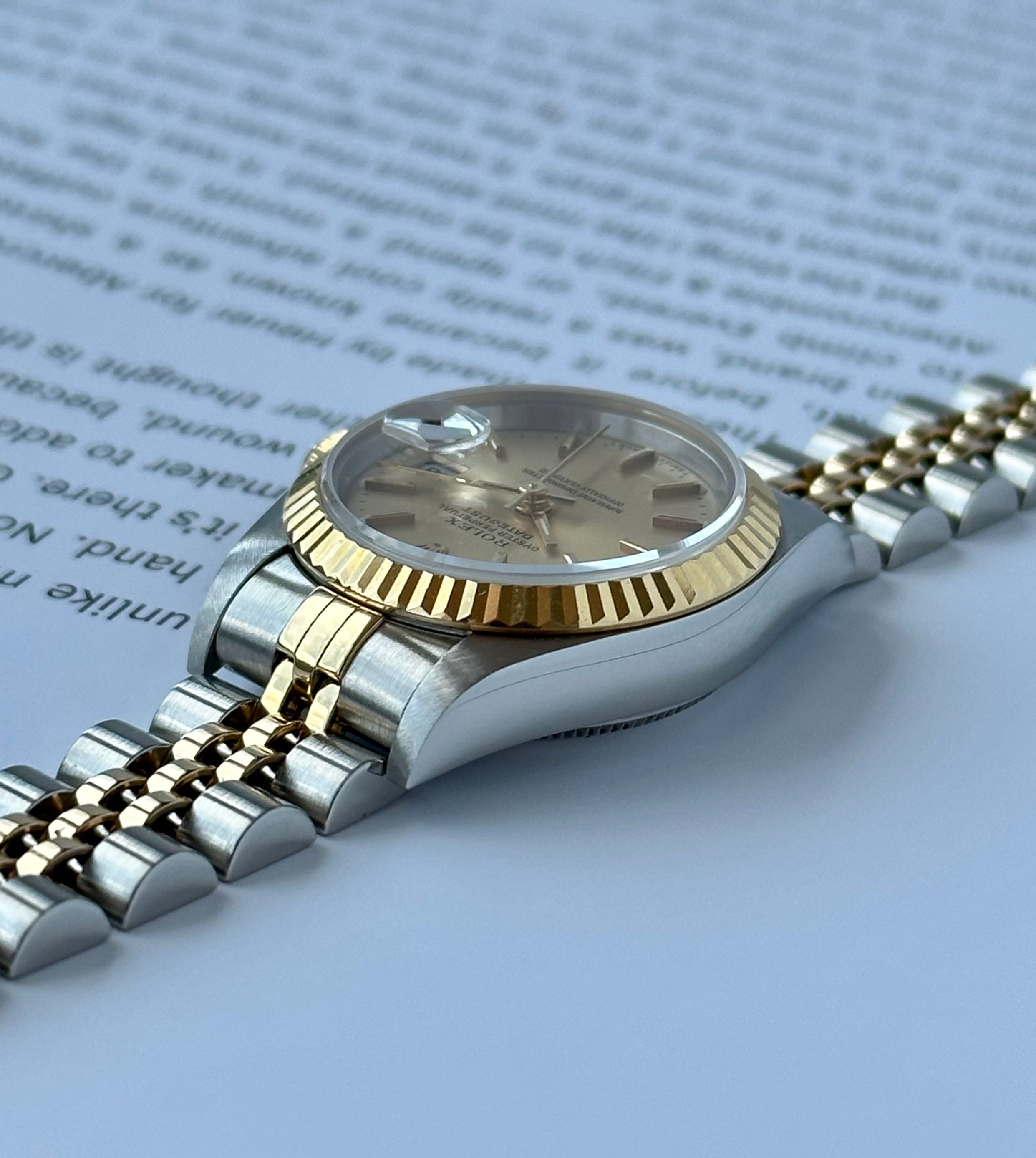Rolex Lady-Datejust 69173 Gold 1996 with original box and papers