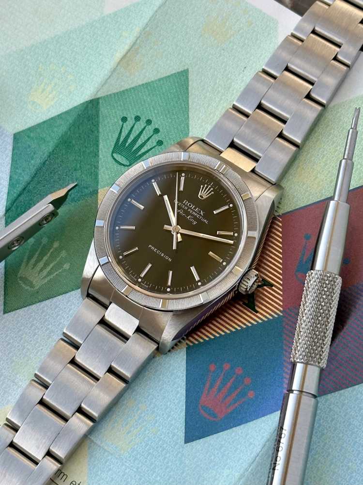 Image for Rolex Air-King 14010M Black 2007 with original box and papers