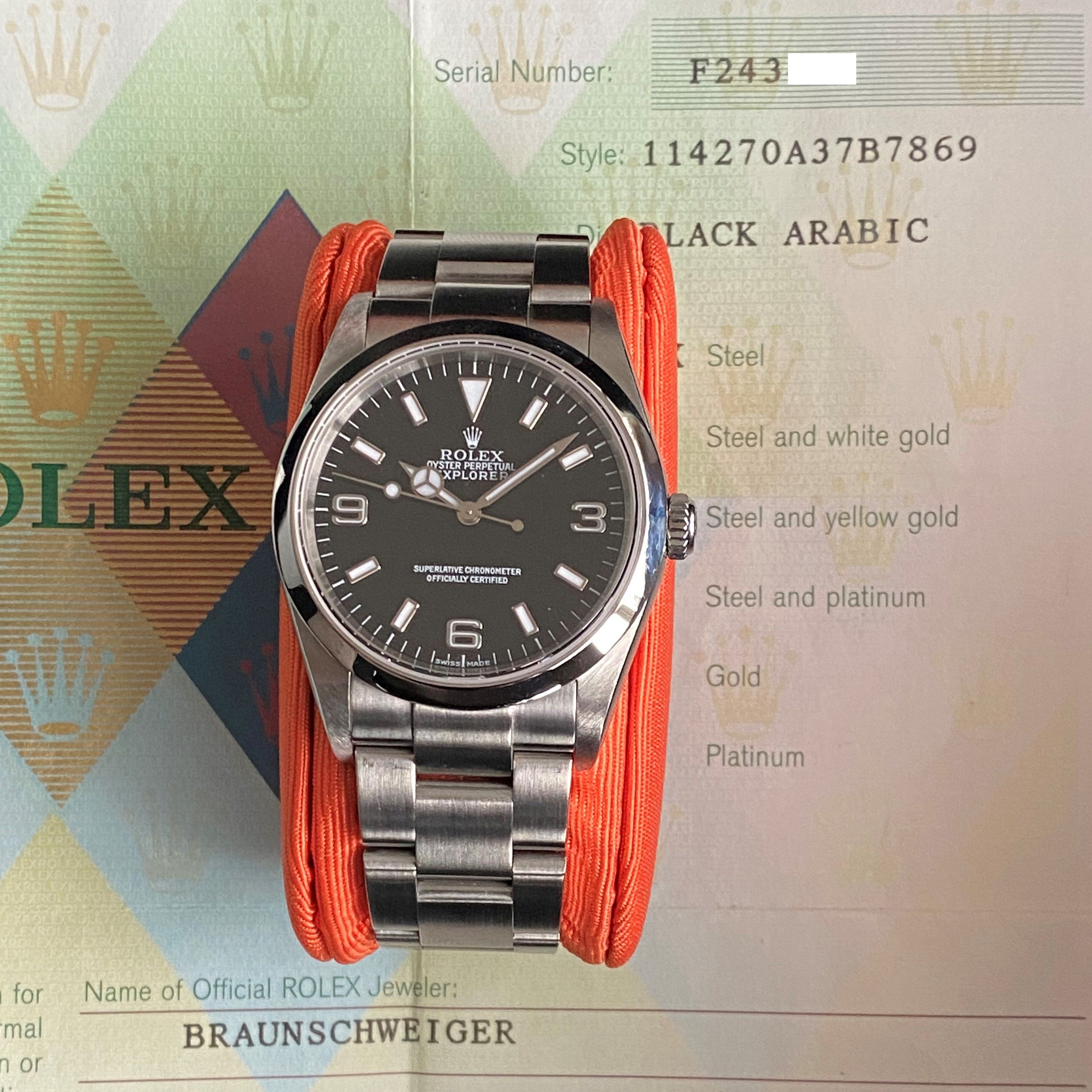 Rolex Explorer I 114270 Black 2003 with original papers