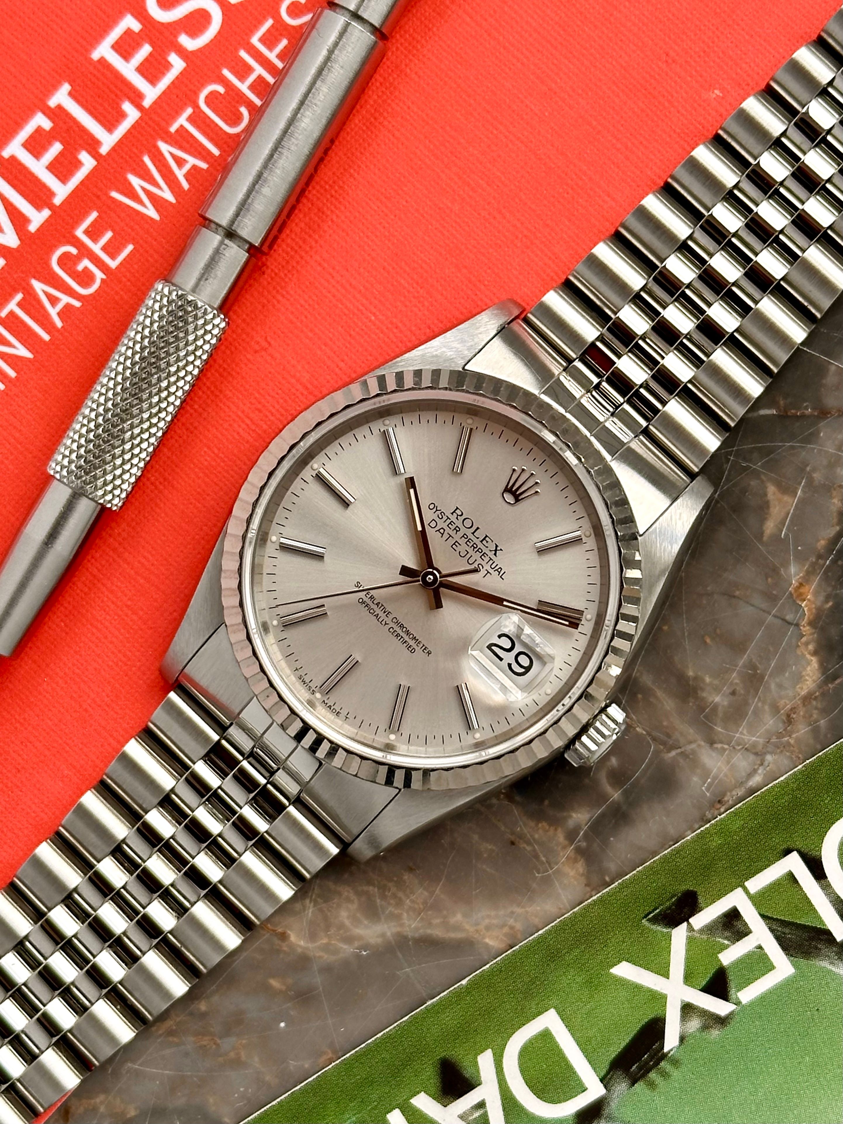 Rolex Datejust 16234 Silver 1991 with original box and papers 5
