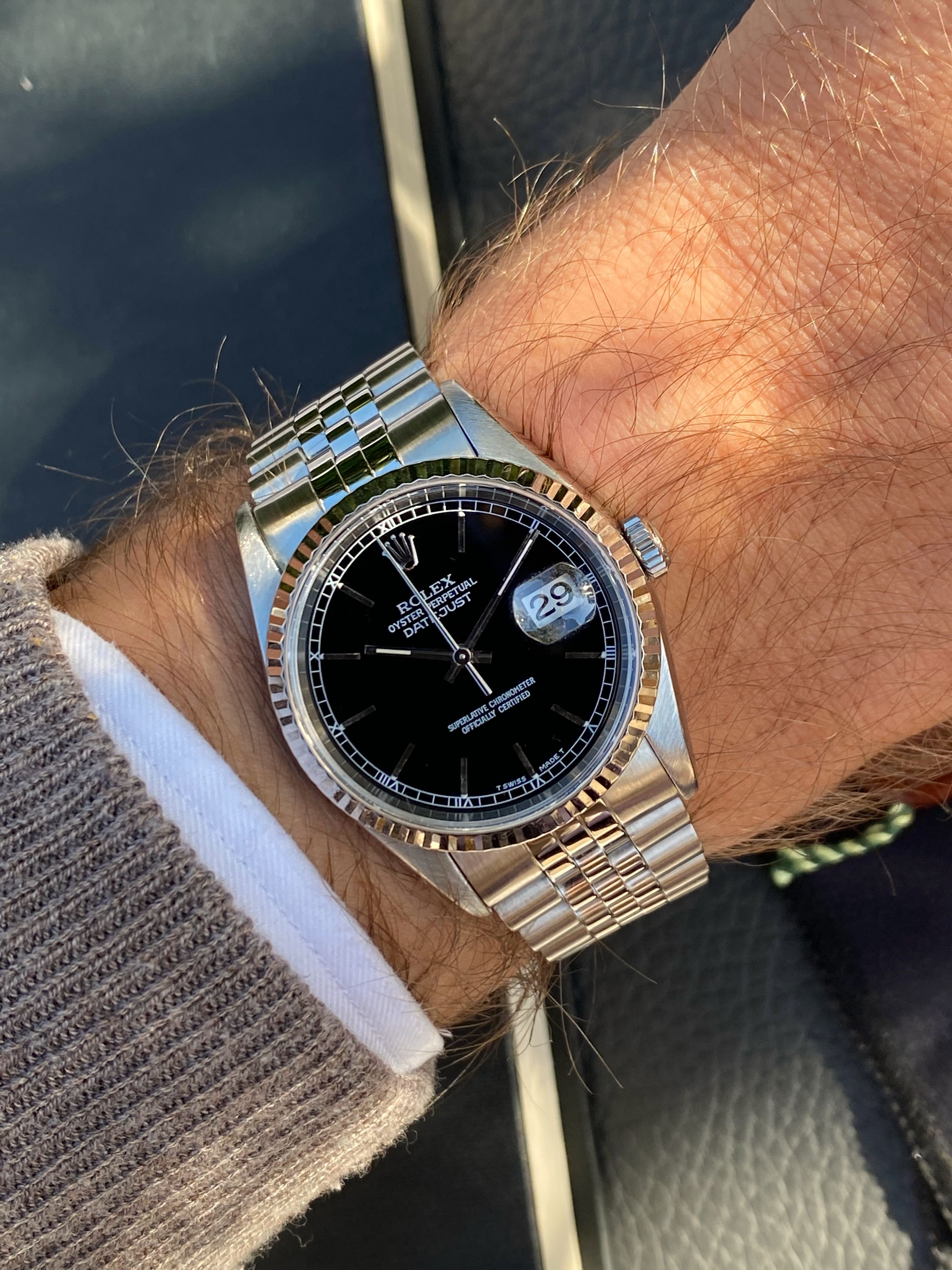Rolex Datejust 16234 Black 1995 with original box