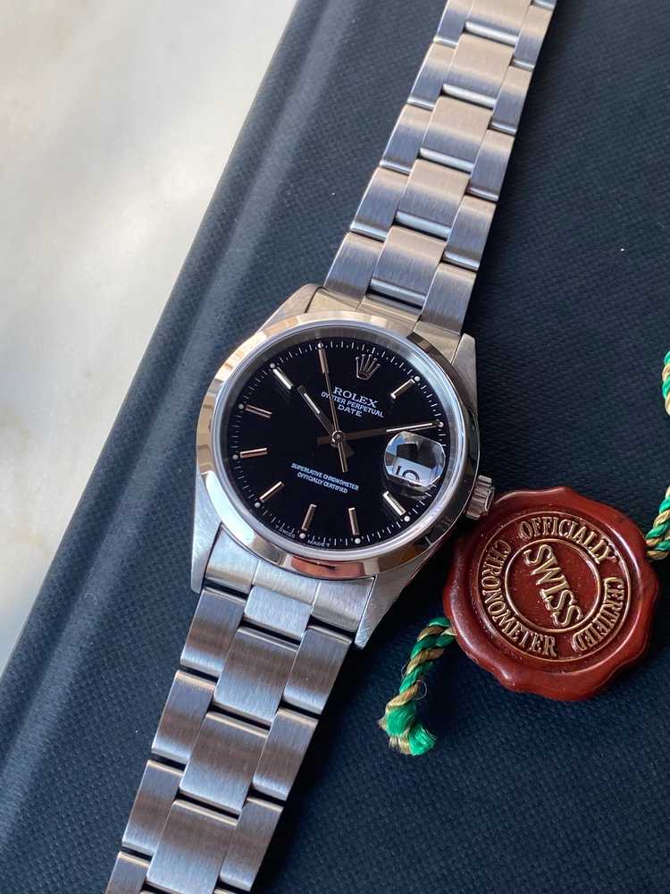 Image for Rolex Oyster Perpetual Date 15200 Black 1996 with original box and papers2