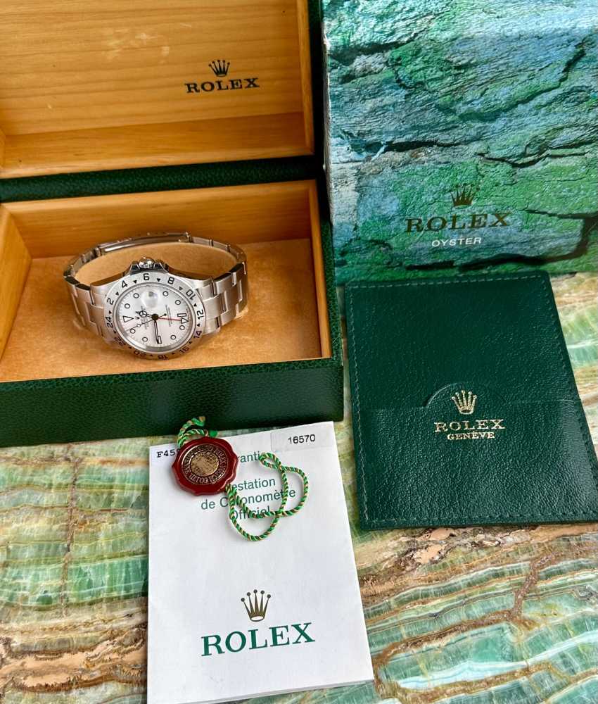 Image for Rolex Explorer 2 16570 T White 2004 with original box and papers
