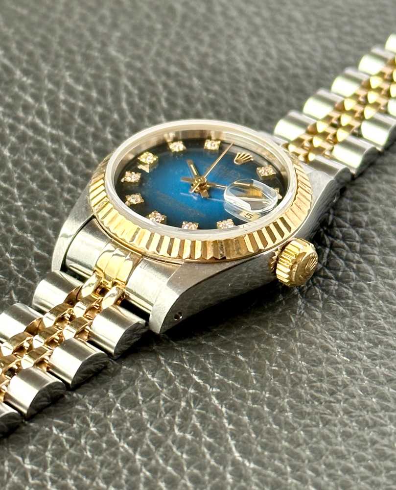 Image for Rolex Lady-Datejust "Blue Vignette Diamond" 69173G Blue 1991 with original box and papers