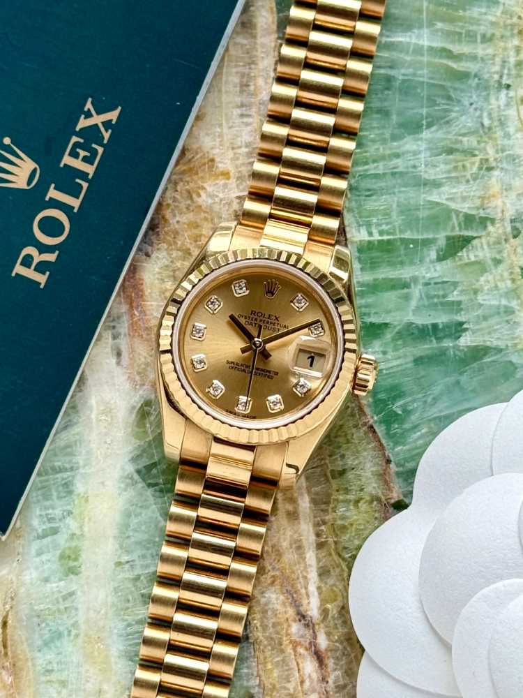 Featured image for Rolex Lady-Datejust "Diamond" 179178 Gold 2010 with original box and papers