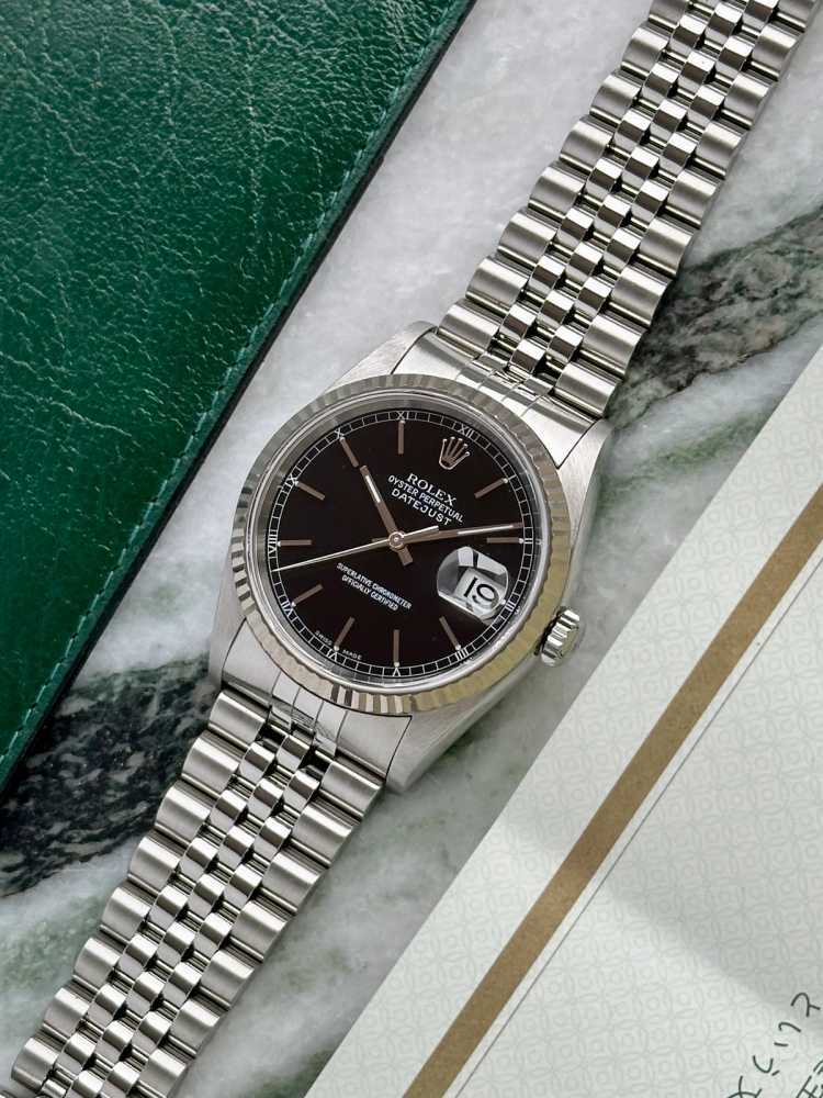 Image for Rolex Datejust 16234 Black 2000 with original box and papers