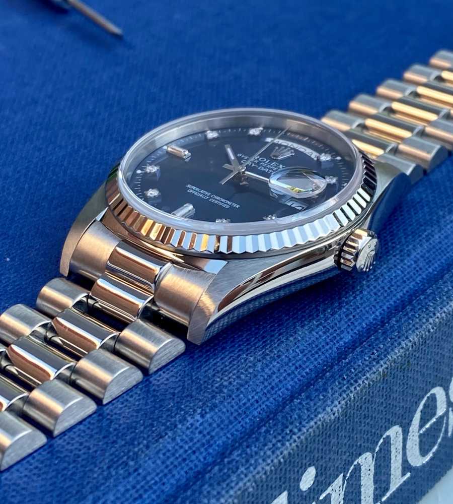 Image for Rolex Day-Date 18239 Blue 1988 with original box and papers