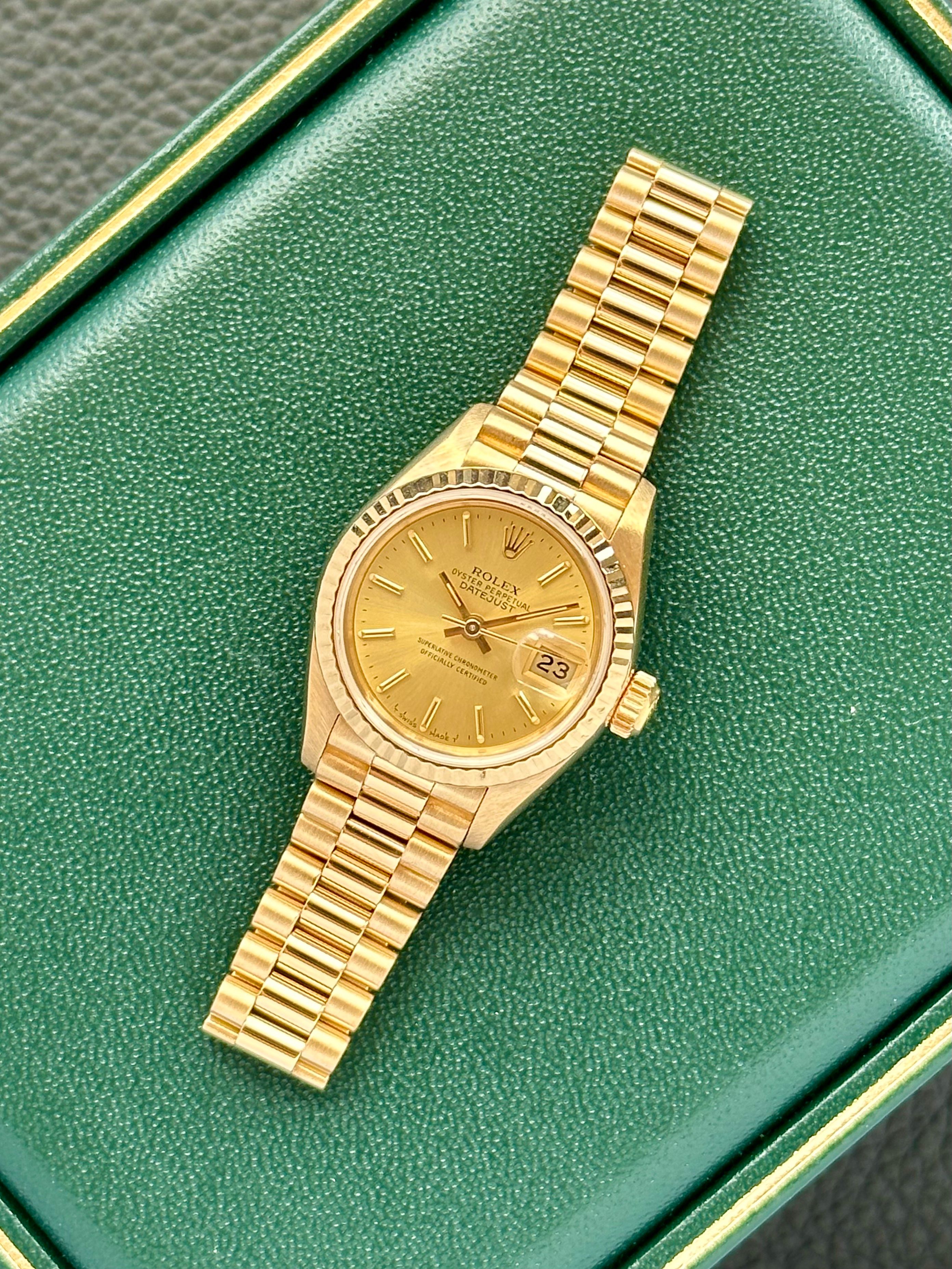 Rolex Lady-Datejust 69178 Gold 1989 with original box and papers