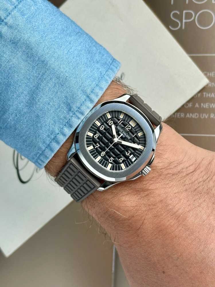 Wrist shot image for Patek Philippe Aquanaut 5065 Black 2006 with original box and papers