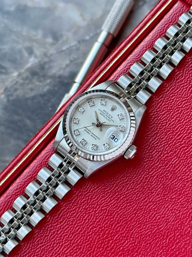 Image for Rolex Lady Datejust "Diamond" 69174 Silver 1993 with original box and papers
