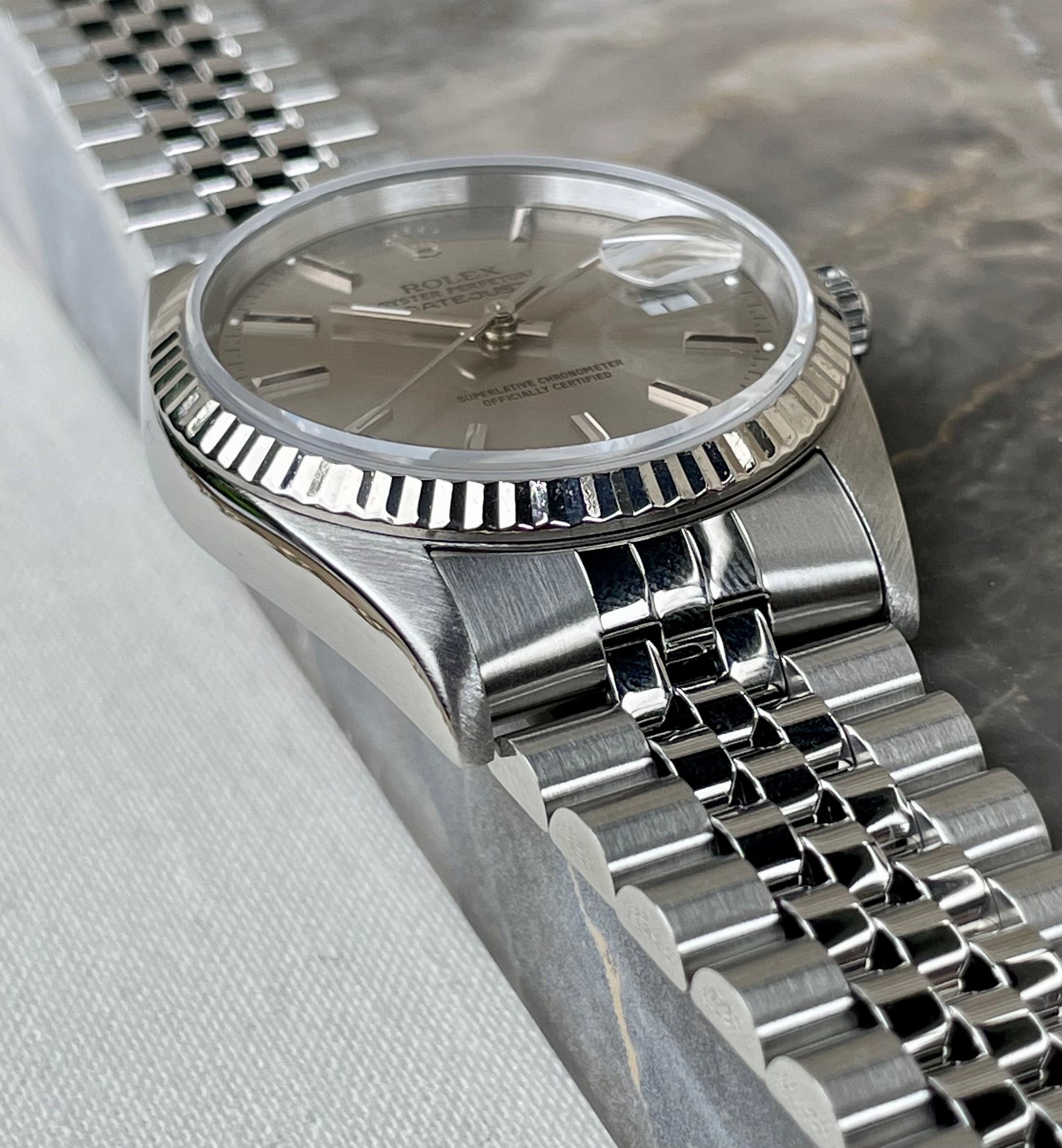 Rolex Datejust 16234 Grey 1996 with original box and papers