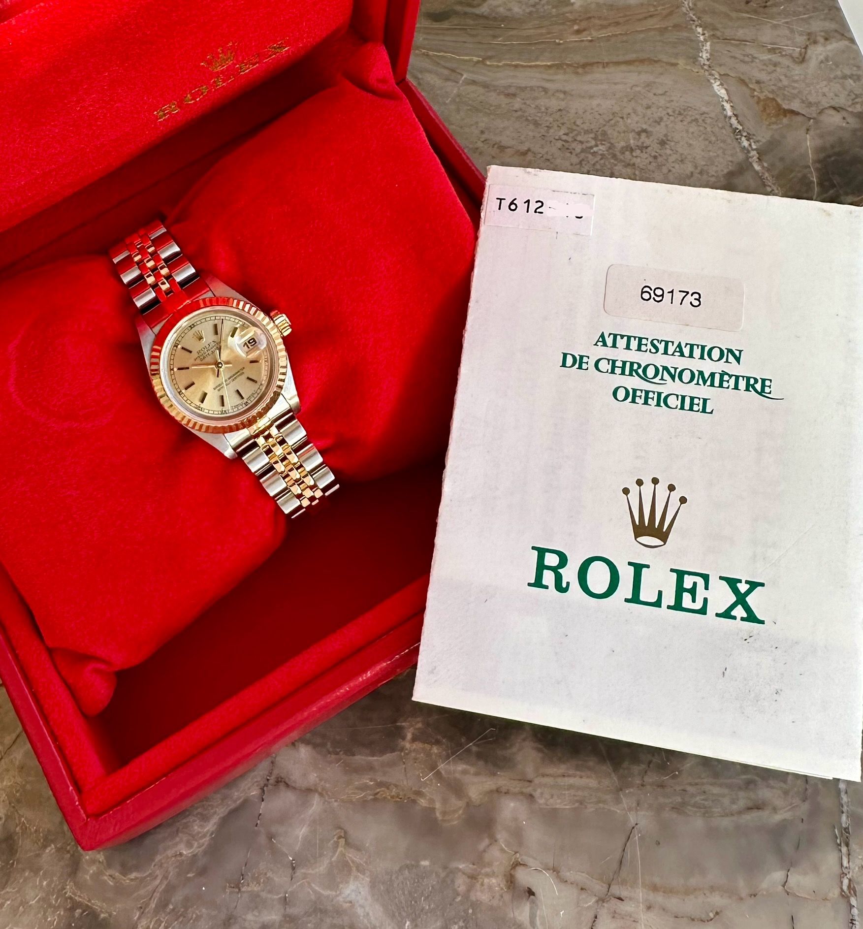 ロレックス　69173 箱 Rolex Lady-Datejust 69173 Gold 1996 with original box and papers 2